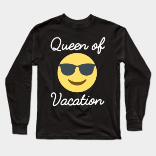 Queen of vacation with emoji Long Sleeve T-Shirt